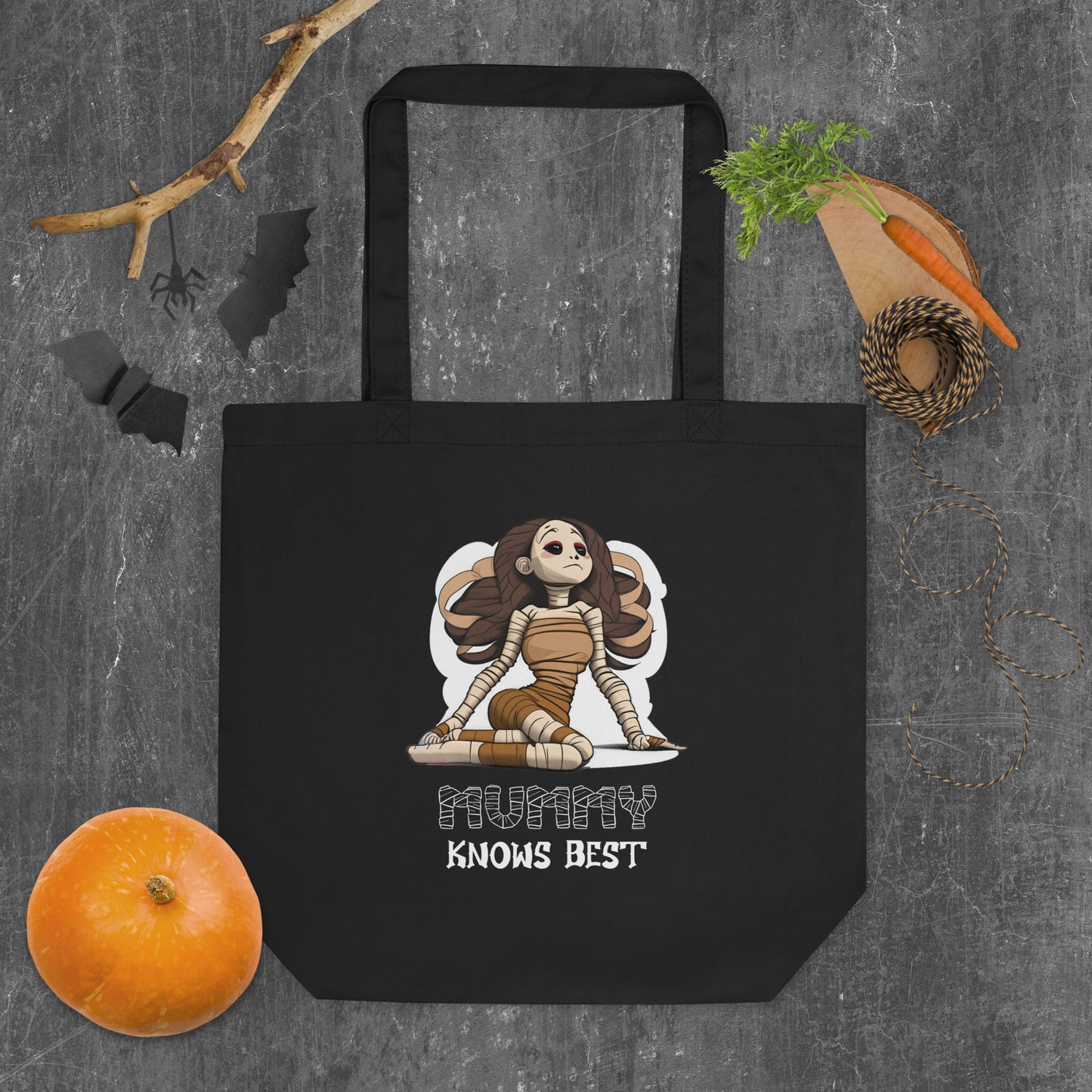 "Mummy Knows Best" Funny Halloween Tote Bag