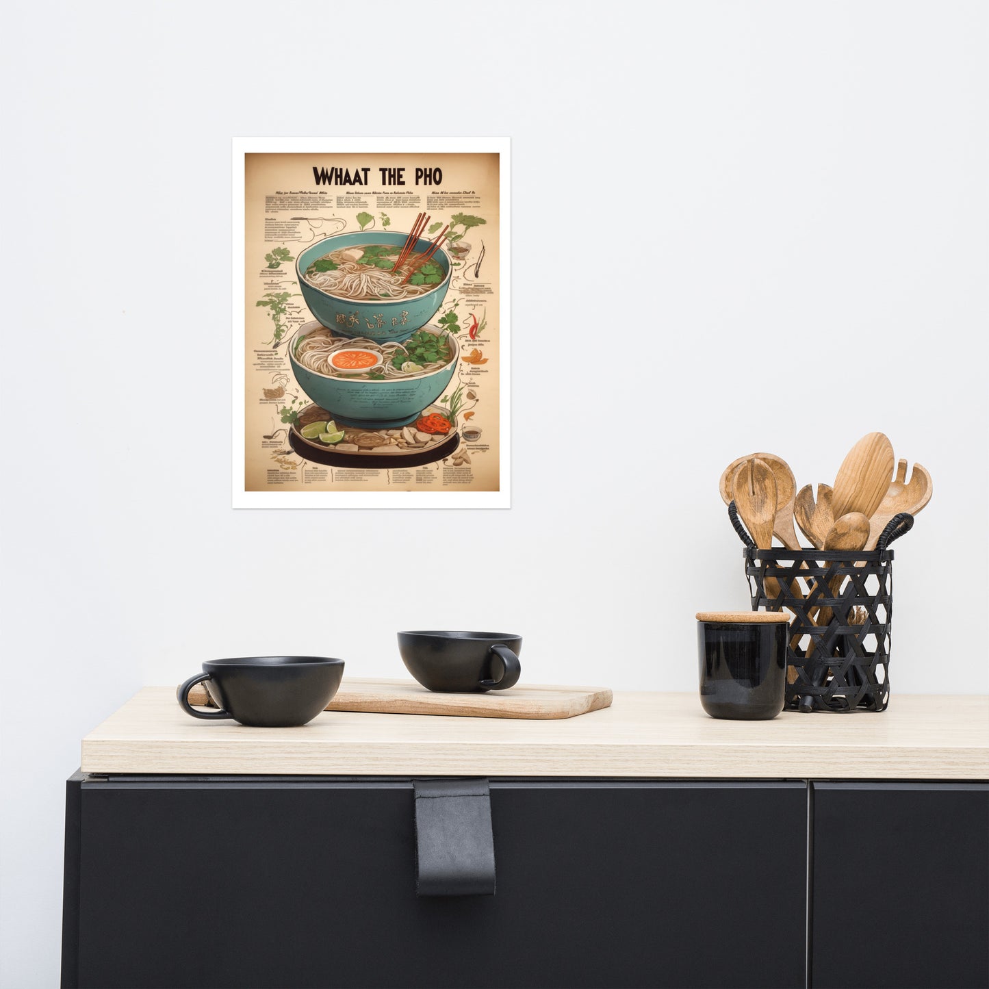 "What The Pho" Funny Culinary Poster