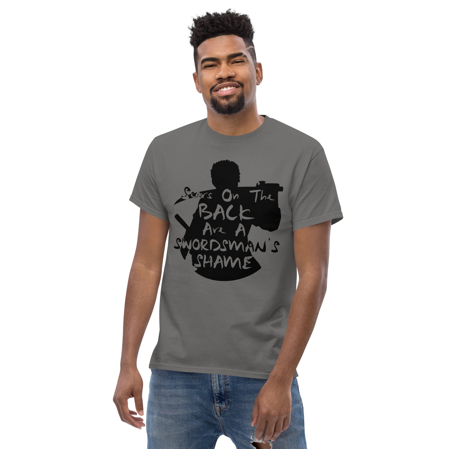 "Scars On The Back Are A Swordsman's Shame" Zoro Inspired Quote T-Shirt One Piece
