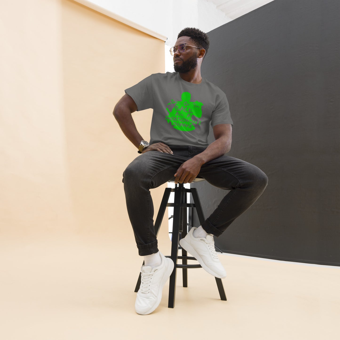 "Scars On The Back Are A Swordsman's Shame" Zoro Inspired Quote T-Shirt One Piece (Dark Fabric)