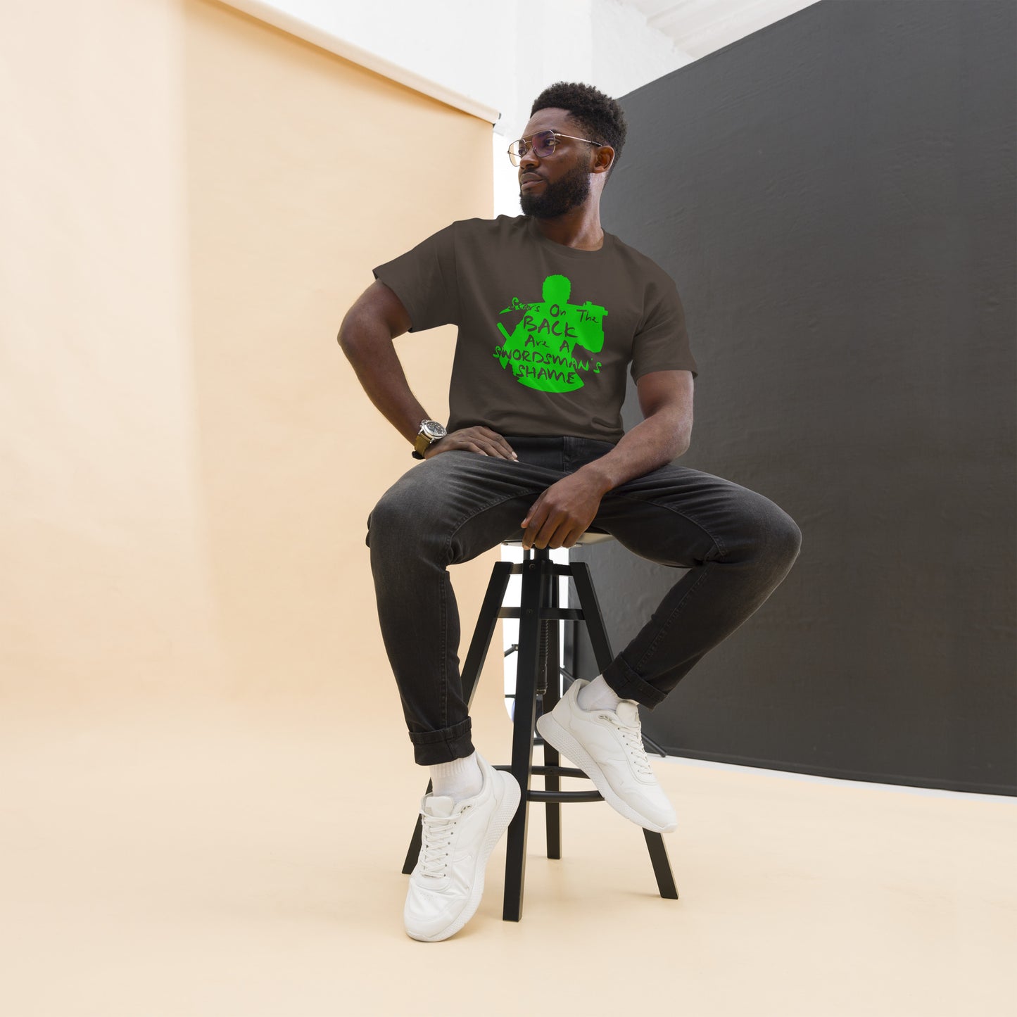 "Scars On The Back Are A Swordsman's Shame" Zoro Inspired Quote T-Shirt One Piece (Dark Fabric)