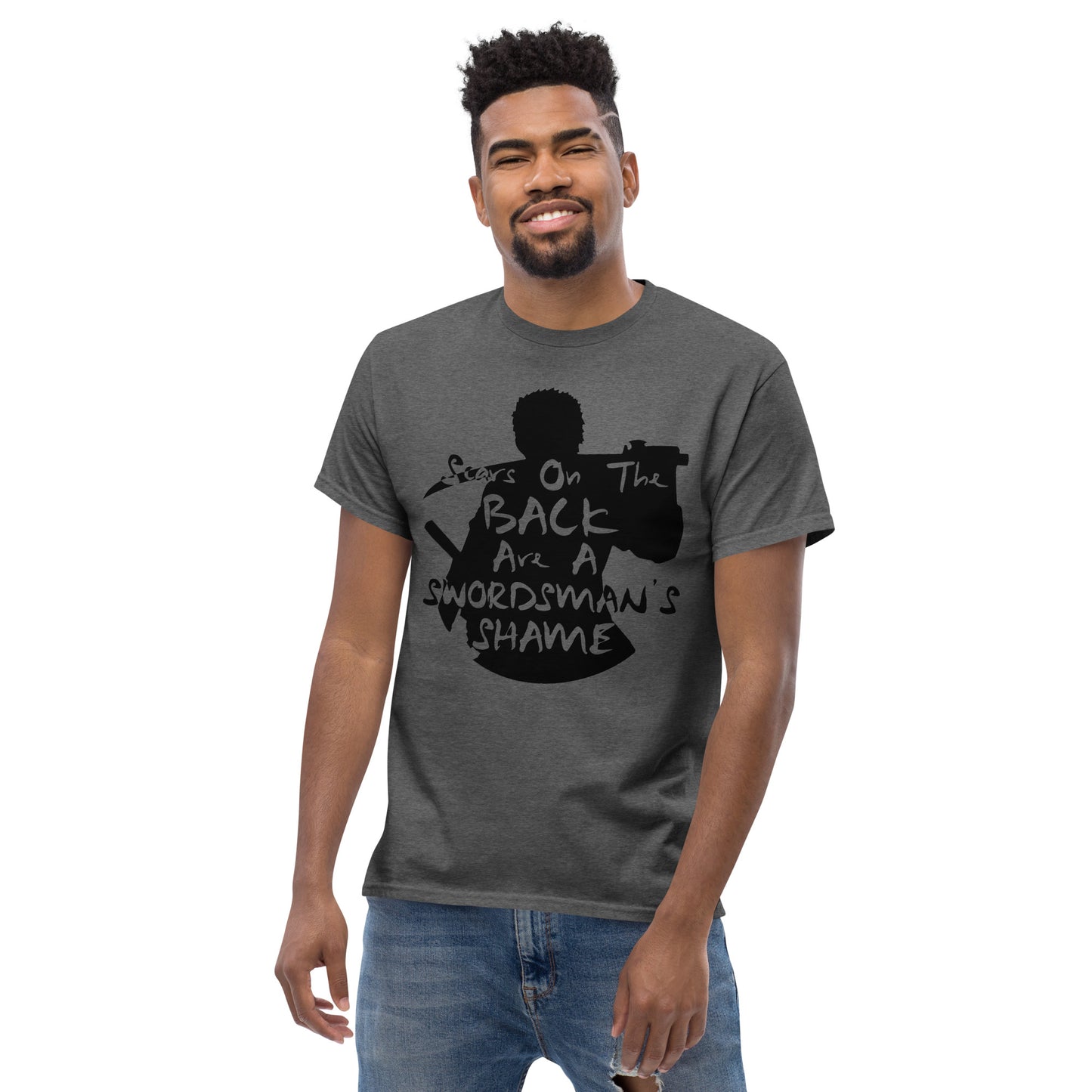 "Scars On The Back Are A Swordsman's Shame" Zoro Inspired Quote T-Shirt One Piece