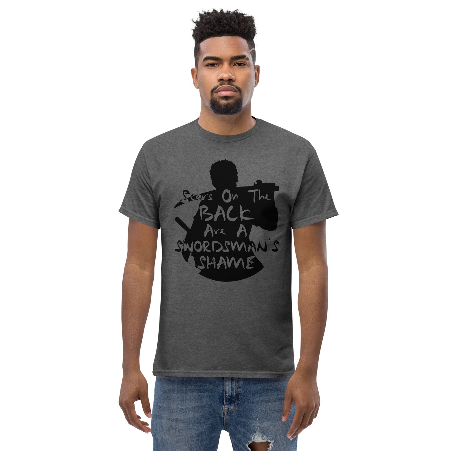 "Scars On The Back Are A Swordsman's Shame" Zoro Inspired Quote T-Shirt One Piece