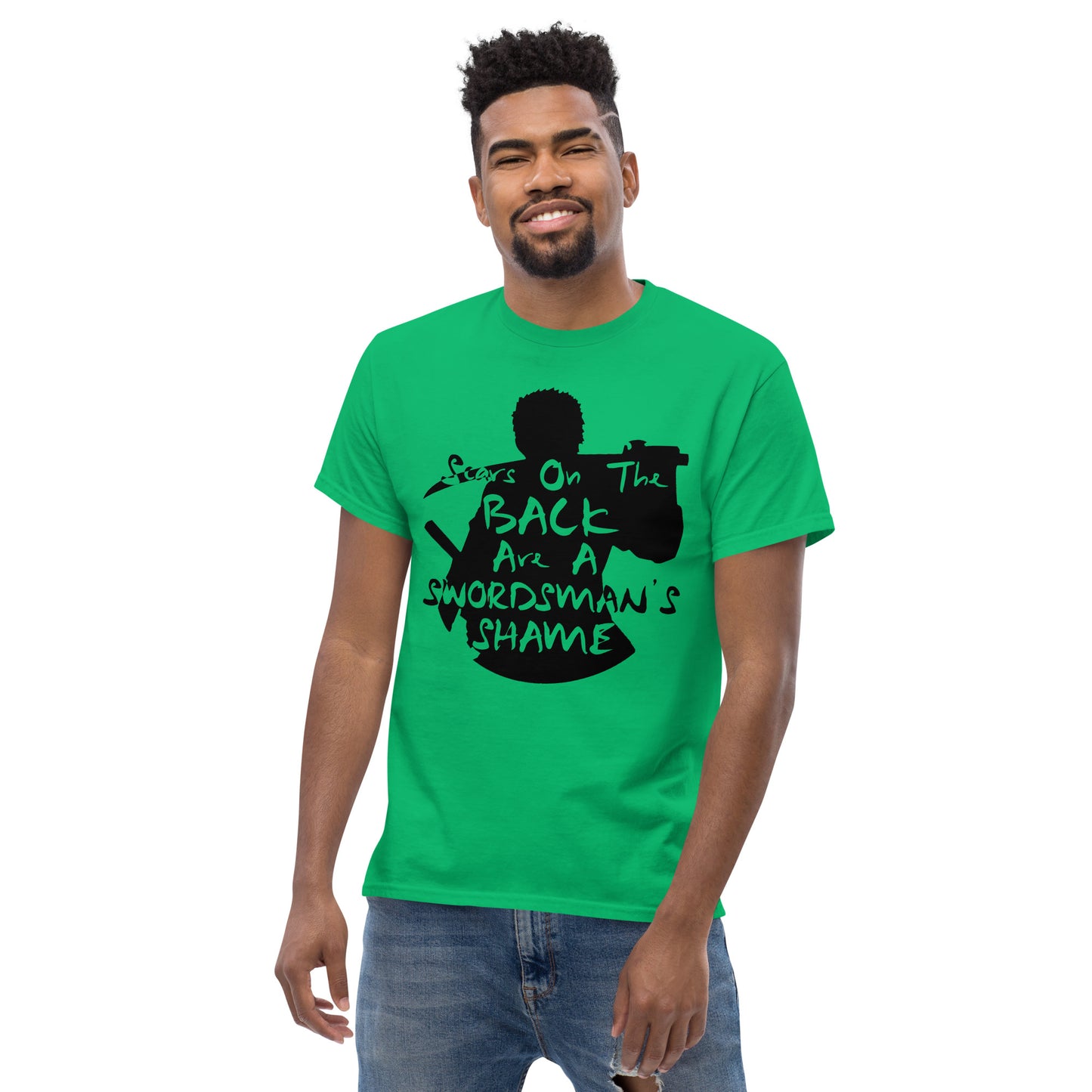 "Scars On The Back Are A Swordsman's Shame" Zoro Inspired Quote T-Shirt One Piece