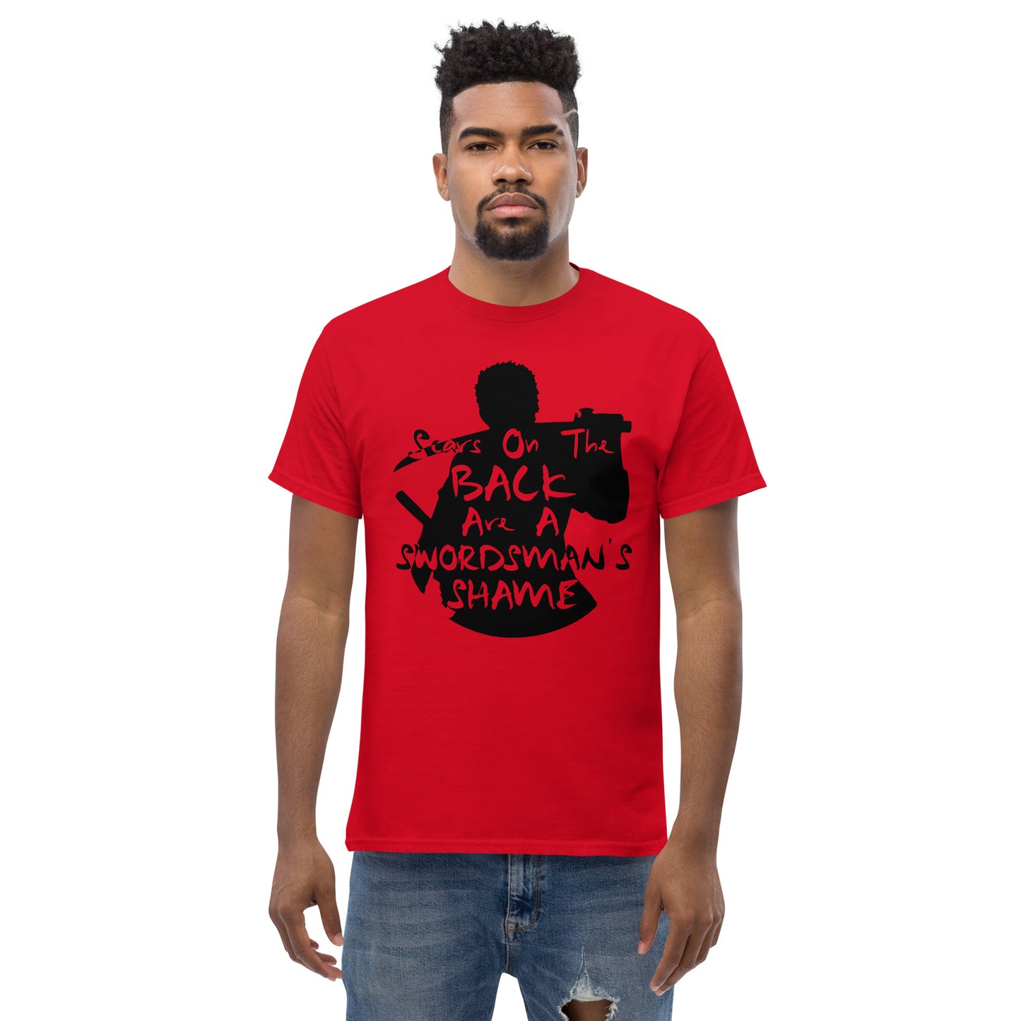 "Scars On The Back Are A Swordsman's Shame" Zoro Inspired Quote T-Shirt One Piece