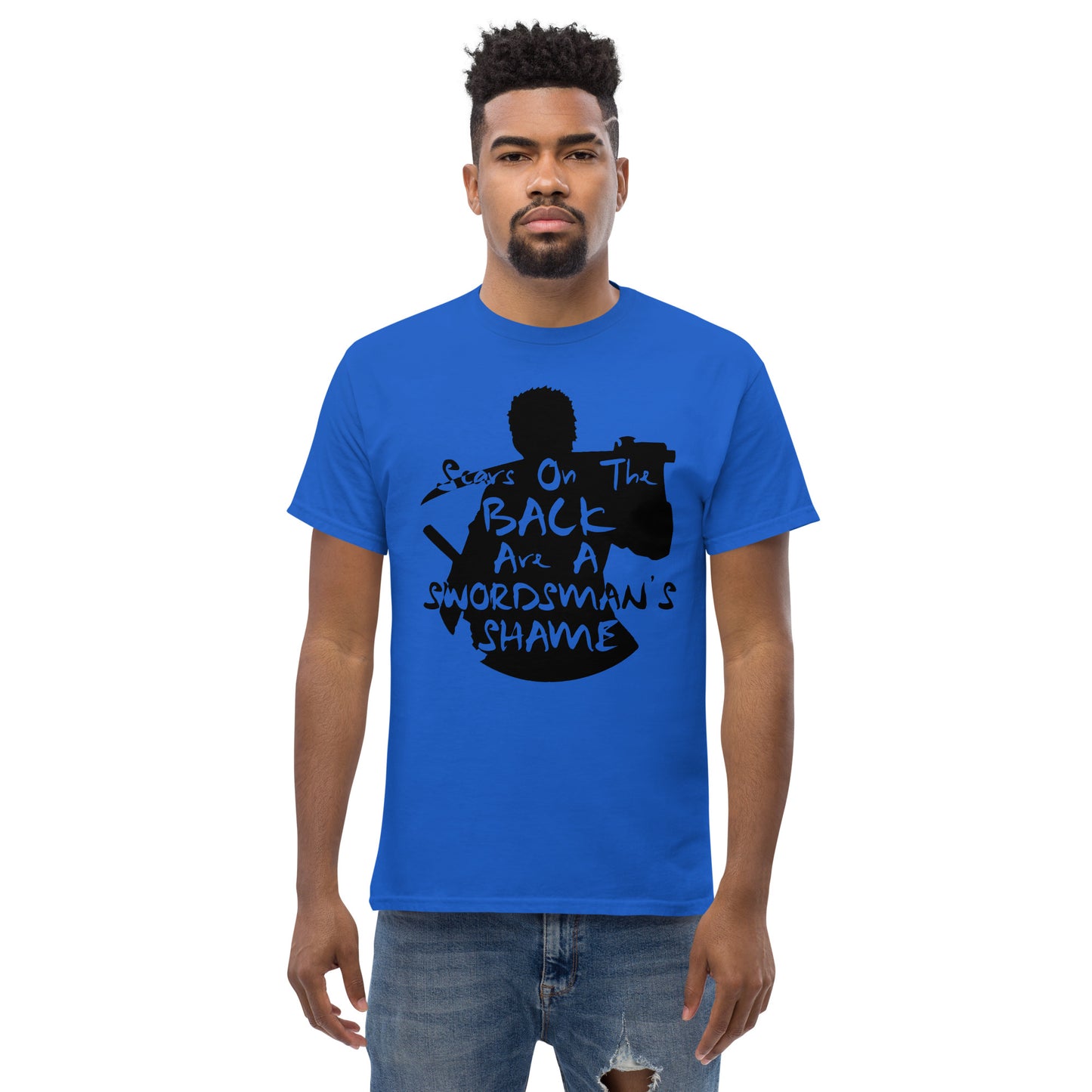 "Scars On The Back Are A Swordsman's Shame" Zoro Inspired Quote T-Shirt One Piece