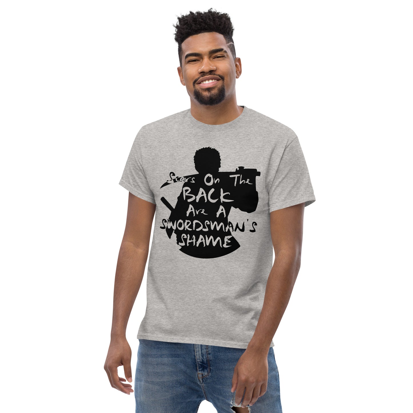 "Scars On The Back Are A Swordsman's Shame" Zoro Inspired Quote T-Shirt One Piece