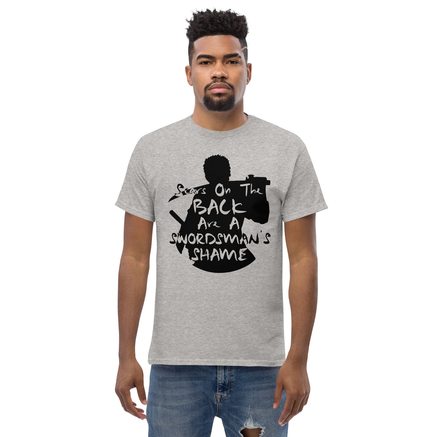 "Scars On The Back Are A Swordsman's Shame" Zoro Inspired Quote T-Shirt One Piece