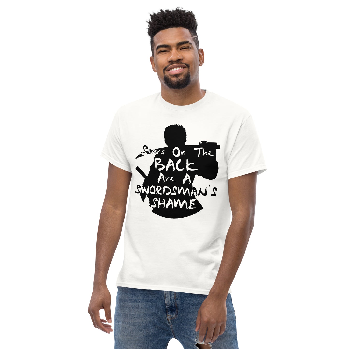 "Scars On The Back Are A Swordsman's Shame" Zoro Inspired Quote T-Shirt One Piece