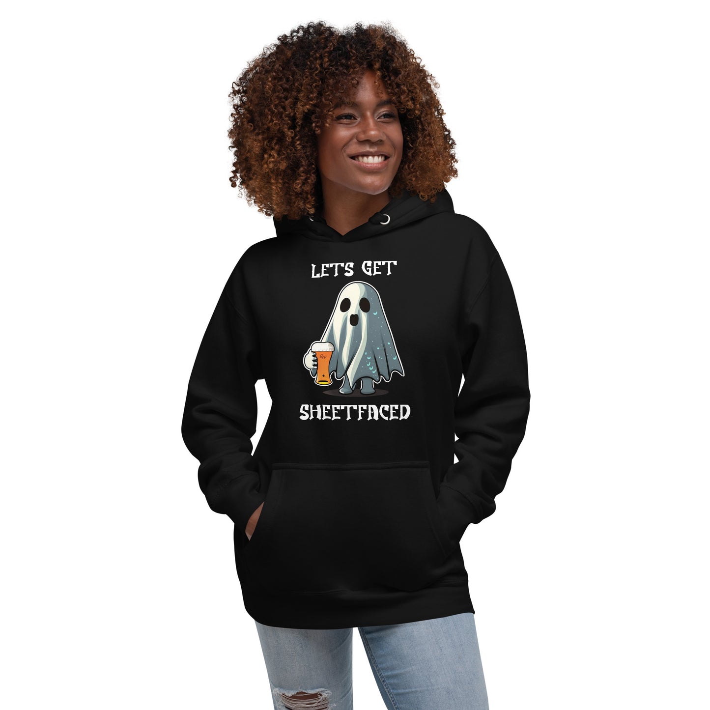 "Lets Get Sheetfaced" Funny Halloween Hoodie