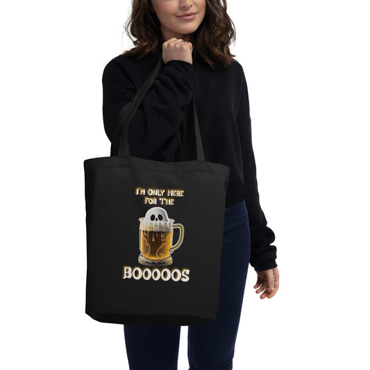 "I'm Only Here For The Booooos" Funny Halloween Tote Bag