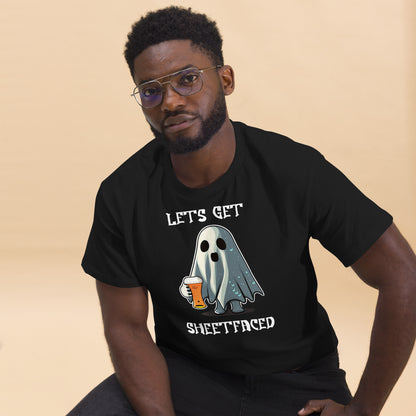 "Let's Get Sheetfaced" Funny Halloween T-Shirt