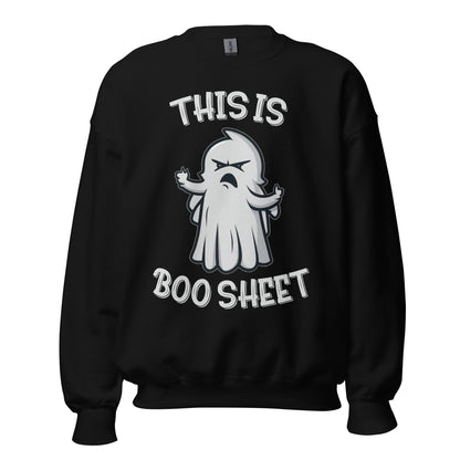 "This Is Boo Sheet" Funny Halloween Unisex Sweatshirt